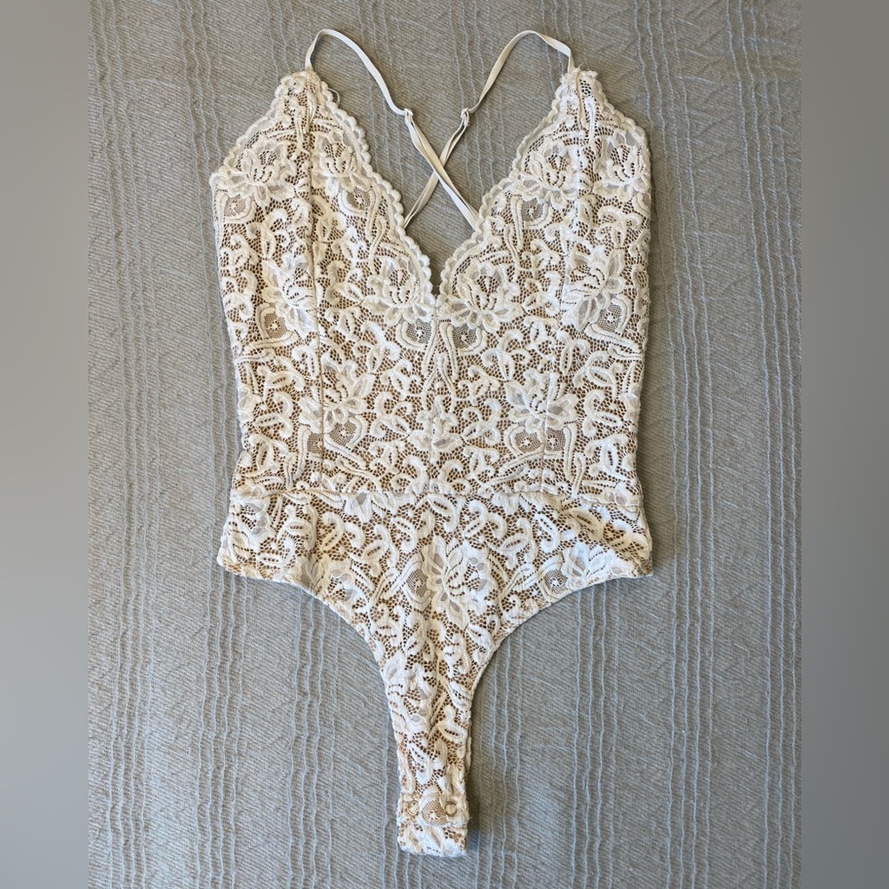 Lulus White Lace Bodysuit